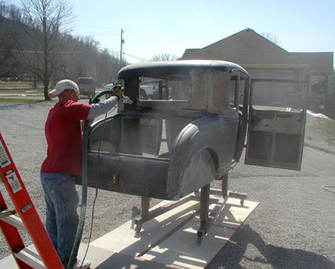 Classic vehicle restoration using soda blasting — Bob's Blasting Service